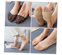 LRXIYODE 5 Pairs Breathable Reusable Half Socks for Women with Cushioned Forefoot Wear-resistant Design Invisible Low Cut Summer Compact Socks for Outdoor Comfort
