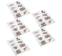 LRXIYODE 5 Sets Portable Uk Flag Face Stickers Temporary Fake Patriotic Decals for Soccer Match Fans Body Art Decoration