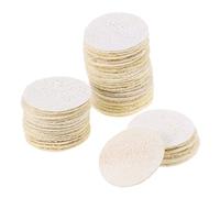 LRXIYODE 50 Pcs Loofah Facial Wash Pads Reusable Makeup Remover Soft Exfoliating Scrubbing Sponges for Gentle Skin Care and Deep Pore Cleansing Suitable for Travel and Daily Use