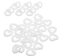LRXIYODE 50 Pcs White Heart Nail Charms for Manicure Nail Decor 3d Plastic and Resin for Creating Comfortable Wearing for Vacation and Dating