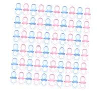LRXIYODE 50pcs Acrylic Mini Pacifiers Shower Decorations Table Scatter Party Favors for Boys and Charming Boy Shower Supplies Newborn Pacifier
