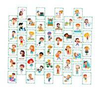 LRXIYODE 50pcs Behavior Reward Cards for Family Growth Interactive Education Cards Bright Visuals Parent Engagement Cognitive Development Teaching Tools
