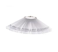LRXIYODE 50pcs Nail Tips Display Fan with Clear Color Sticks and Iron Ring Practice Nail Art Palette for Gel Acrylic Fiberglass Extensions for DIY Manicure