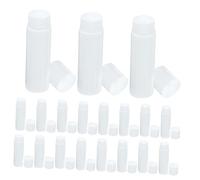 LRXIYODE 50pcs Transparent Lip Balm Tubes with Caps Food Grade PP Empty Lip Container Tubes for DIY Lipstick Refillable with Push Wheel Mechanism Safe Odorless Cosmetic Storage