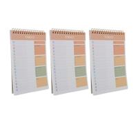 LRXIYODE 52 Sheets to Do List Notepad, Self Discipline Planner, A5 Undated Work Planner Organizer, 52 Sheets, Coiled Task Pad, Orange, for Professionals and Students, Work and Travel