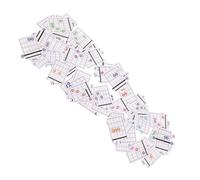 LRXIYODE 57pcs Beginner Guitar Chord Diagram Chart Portable Instructional Cards for Practice and Lessons Use Reference Guide for Skill Development and Song Mastery