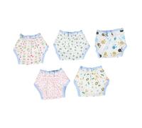 LRXIYODE 5pcs Adjustable Dolly Nappies Reusable Cotton Diapers for Pretend Play Realistic Doll Accessories Fits Various Doll Enhances Motor Skills and Coordination