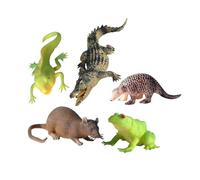 LRXIYODE 5pcs Animal Stress Relief Soft Tpr Squeeze Figures Creative for Desktop Decor Birthday Party Favors Gift