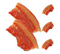 LRXIYODE 5pcs Artificial Streaky Meat Decoration Simulation Food Streaky Meat Prop Fake Model for Kitchen Restaurant Display