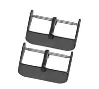 LRXIYODE 5PCS Black Stainless Steel Watchband Buckles Durable Watch Strap Clasps for Electronic Bands Easy to Install Wristwatch Accessories