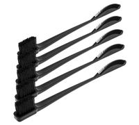 LRXIYODE 5pcs Dual Head Makeup Brush for Eyebrow and Eyelash Application Precision Brow Brush Applicator with Lash Comb Compact Black Design for Professional and Everyday Beauty Use