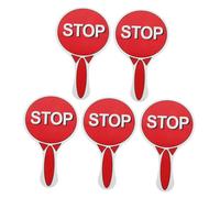 LRXIYODE 5pcs Dual-sided Red Green Traffic Stop Signs for Lightweight Handheld Hand Paddles Teaching Traffic Safety for Kindergarten and Elementary Classroom Interactive Play
