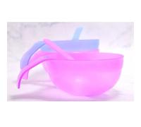 LRXIYODE 5pcs Facial Mask Bowl Set with Handle and Mixing Stick, Plastic DIY Face Mask Tools for Women, Portable Skincare Accessory Kit for Home Use Random Color Random Color