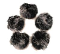 LRXIYODE 5pcs Fur Microphone Cover Wind Muff for Audio Tour Guide System Microphone Live Broadcast Outdoor Use Noise Reduction