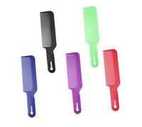 LRXIYODE 5Pcs Mixed Color Hand Held Salon Haircut Comb for Men Barber Use Plastic Material with Rounded Teeth for Styling and Scalp Massage