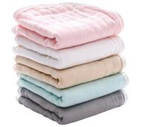 LRXIYODE 5Pcs Newborn Burp Cloths Soft Cotton Saliva Towels Hiccup Pads Absorbent Sweat Cloths for Boys and Mealtime Clothing Protectors