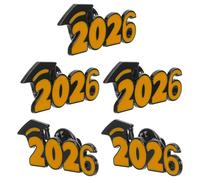 LRXIYODE 5pcs Present for Students Grad Buttons for Clothes Graduation Decorations Graduation Pin Badge Award Badge Brooch Pin Congrats 2025 Present Dress Brooch