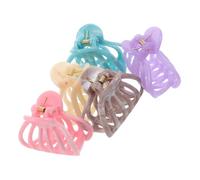 LRXIYODE 5pcs Pumpkin Hair Claw Clips for Women Lightweight French Hollow Out Ponytail Holders Quick Styling Hair Clips for Fine Thin Casual and Formal Use