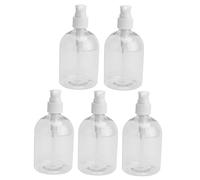 LRXIYODE 5pcs Refillable Travel Lotion Containers Portable Toiletries Bottles with Pump Heads for Shampoo Conditioner Hand Soap Eco Friendly Reusable Pump Dispensers for Home Random Color