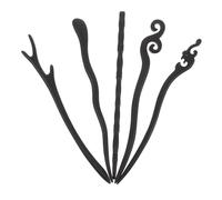 LRXIYODE 5pcs Retro Chinese Style Wood Hair Sticks Vintage Hairpins for Chignon Bun Updo Bridal Cosplay Party Festival Daily Styling