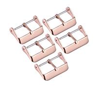 LRXIYODE 5PCS Rose Gold Stainless Steel Watch Band Clasps for Electronic Straps Durable Polished Buckles Easy to Install Wristwatch Accessories