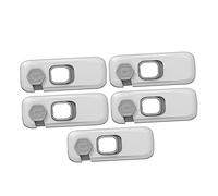 LRXIYODE 5pcs Self-Adhesive Baby Safety Cabinet Locks for Drawers and Cabinets, Brown Abs Material with Secure Hold, Childproof Protection for Home Use