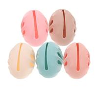 LRXIYODE 5pcs Silicone Beauty Sponge Case Portable Makeup Blender Holder for Travel Makeup Egg Storage Box Ventilated Design