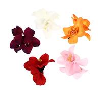 LRXIYODE 5pcs Simulated Orchid Hair Clip Wedding Bobby Elegant Flower Clip Petal Orchids Thick for Hair Silk Flower Stylish Fake Floral Dress