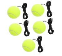 LRXIYODE 5pcs Tennis Training Equipment with Elastic Rope for Beginners Compact Practice Trainer for Skill Improvement Durable and Reliable Tennis Practice Ball for Single Use