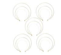 LRXIYODE 5pcs Three Layer Goddess Headband Comfortable Fit Smooth Edges Wedding Hair Accessories for Women Birthday Parties Proms Elegant Crown Hoop