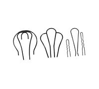 LRXIYODE 5Pcs Women Hairpin Black U Shaped Iron Bun Combs Hair Sticks for Hair Styling Party Office Daily Use
