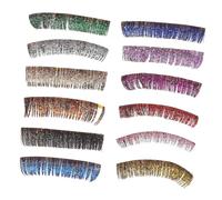 LRXIYODE 6 Pairs Glitter Colored Lash Extensions Sparkly False Lashes for Eye Makeup DIY Halloween Cosplay Party Costume Stage Performance Random Color