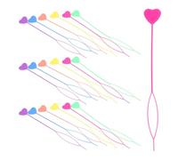 LRXIYODE 60pcs Colorful Heart-shaped Hair Beader Kit for Quick Ponytail Maker and Looper Tool Lightweight Hair Styling Holder for Braids Buns and Updos Safe for Sensitive Skin Multipurpose