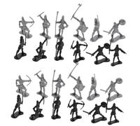 LRXIYODE 60pcs Medieval and Ancient Roman Knight Soldiers Figures Playset for Boys Plastic Military Model Collection with Detailed Craftsmanship
