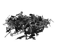 LRXIYODE 60Pcs Mini Soldiers Figures Plastic Medieval Soldier Set with Black Silver Roman Knights for Boys Educational Historical Role-playing