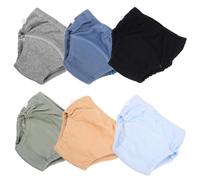 LRXIYODE 6pcs Absorbent Training Pants for Boys and Soft Breathable Cotton Potty Training Shorts Reusable Waterproof M