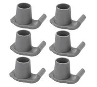 LRXIYODE 6pcs Anti-Skid Walker Ski Glides Heavy-Duty TPR Material Smooth Glide Accessories for Elderly Walkers and Rollators Compatible Fit Safety Enhancer