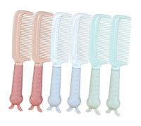 LRXIYODE 6pcs Anti-static Cartoon Hair Combs for Adults Soft Hair Accessories in Pink Green Blue for Students and Daily Styling