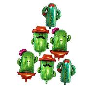 LRXIYODE 6Pcs Cactus Foil Balloons Cactus Shaped Summer Party Decorations for Birthday Graduation Shower Vibrant and Charming Balloon Decor for Indoor and Outdoor Events
