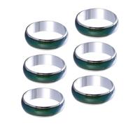 LRXIYODE 6PCS Color Changing Mood Rings for Wide Rings for Boys Temperature Sensitive Jewelry for Birthday Party Favors Costume Props and Daily Wear