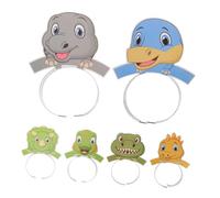 LRXIYODE 6pcs Dinosaur Headband Cartoon Animal Costume Decoration for Lightweight Dinosaur Theme Party Hats Tiara for Birthday Cosplay and Photo Booth Fun