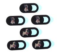 LRXIYODE 6PCS Dog Pattern Webcam Covers Privacy Stickers for Computer Phone Creative Cartoon Camera Protectors Easy to Install Slide Open Close for Hacking Security and Decoration