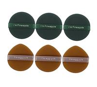 LRXIYODE 6pcs Dual-sided Soft Loose Powder Puff Set, Facial Cosmetic Cushion Makeup Sponge for Wet and Dry Use, Portable Makeup Tool for Face and Body Application