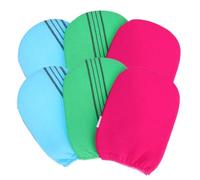LRXIYODE 6pcs Exfoliating Bath Gloves Shower Gloves for Body Scrubbing for Home Spa and Bathing Routine Random