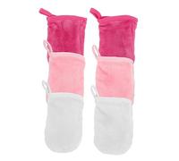 LRXIYODE 6Pcs Exfoliating Makeup Remover Gloves for Gentle Face Washing Breathable and Water Absorbent Cleansing Mitts for Sensitive Skin Convenient Travel Essential
