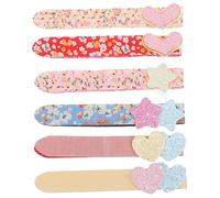 LRXIYODE 6Pcs Glitter Hair Fringe Stickers Hair Pad Bands for Women Easy to Use Bang Fixer Gentle Hold
