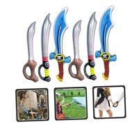 LRXIYODE 6pcs Inflatable Pirate Sword PVC Stage Props for Party Fun with Easy Inflate and Multiple