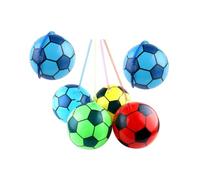 LRXIYODE 6pcs Inflatable Thick Soccer Balls with Chain for Outdoor Playground Safe and Football Training Balls for Boys and Fun Games Random Color