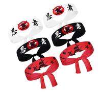 LRXIYODE 6pcs Japanese Karate Headbands for Men with Sweatabsorbent and Breathable Polyester Material, Stylish and Distinctive Design for Cooking and Karate Training Accessories