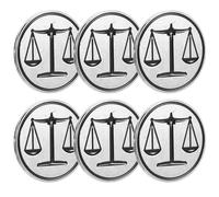 LRXIYODE 6pcs Metal Justice Lawyer Lapel Pins with Scale Design Professional Law School Brooch for Judges Attorneys Law Students Plated Brooch Accessories for Mens Suits and Shirts